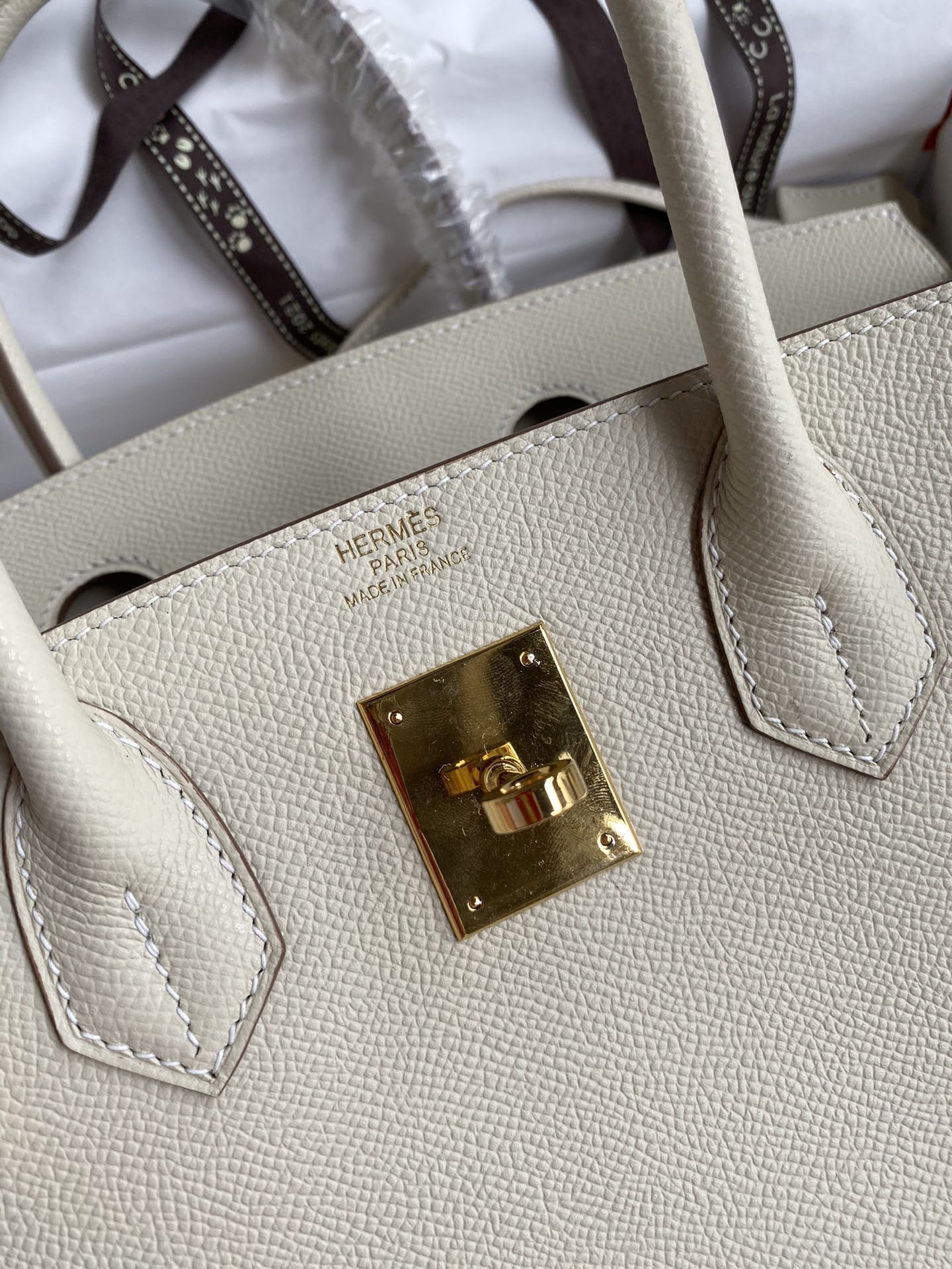 Hermes Birkin 35CM Epsom Leather Handbag Cream White